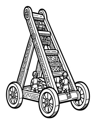 Trebuchet - Free printable coloring page
