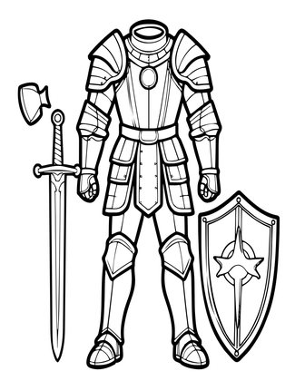 Armor Display - Free printable coloring page