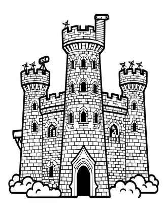 Castle Siege - Free printable coloring page