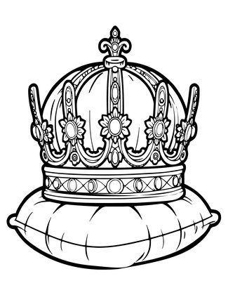 Royal Crown - Free printable coloring page