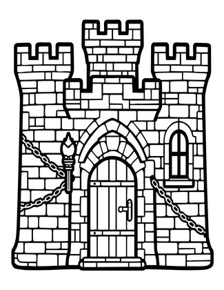 Dungeon Scene - Free printable coloring page