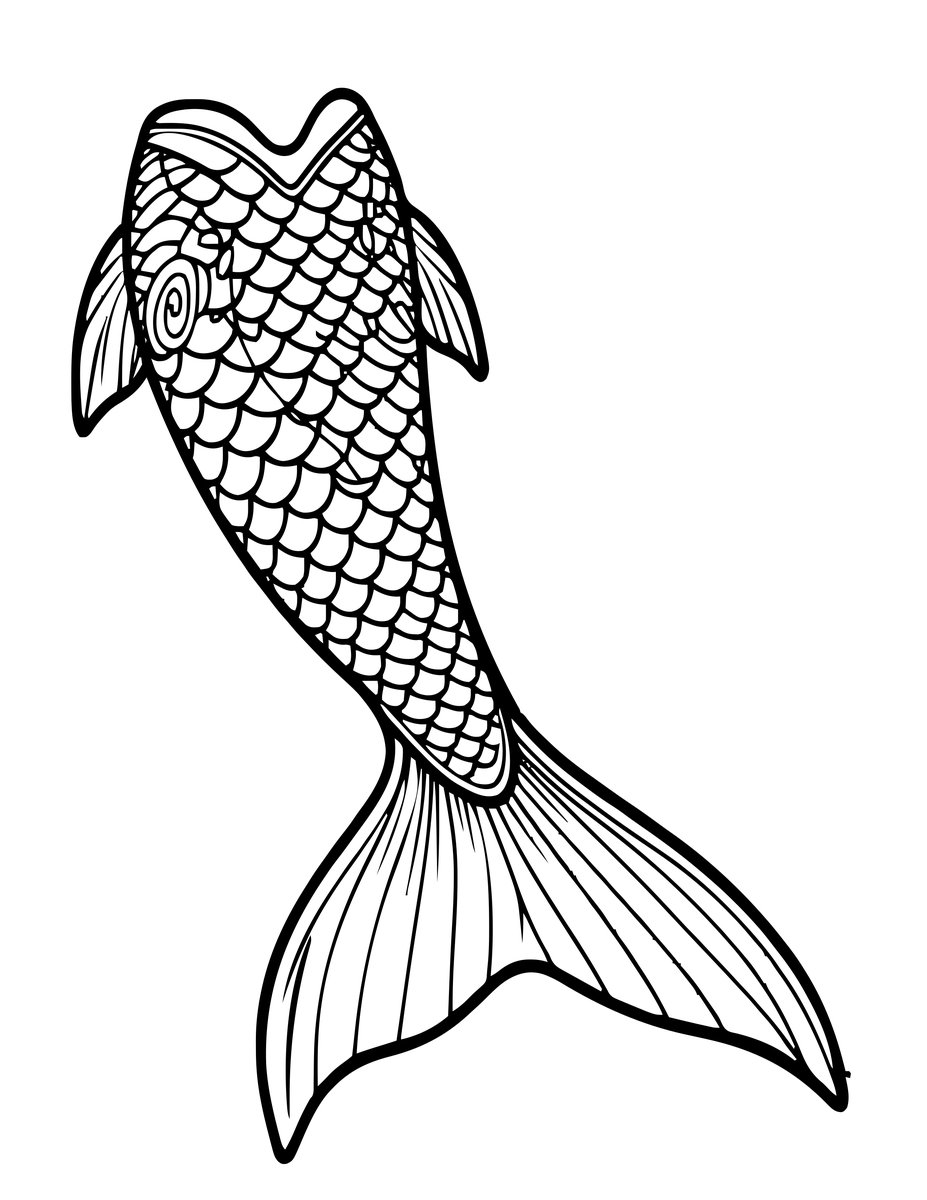 Tail Close-Up - free printable coloring page
