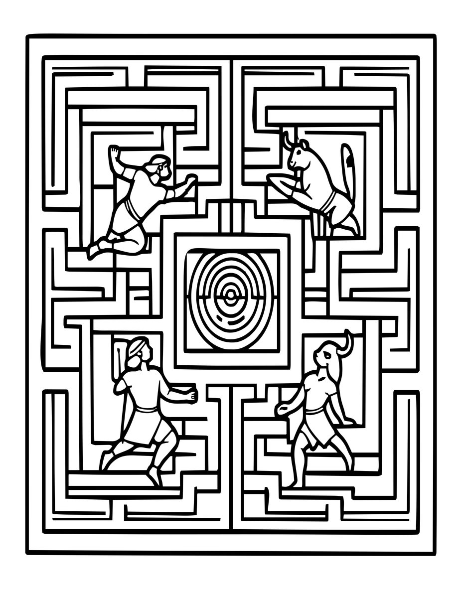 Labyrinth Celebration - free printable coloring page
