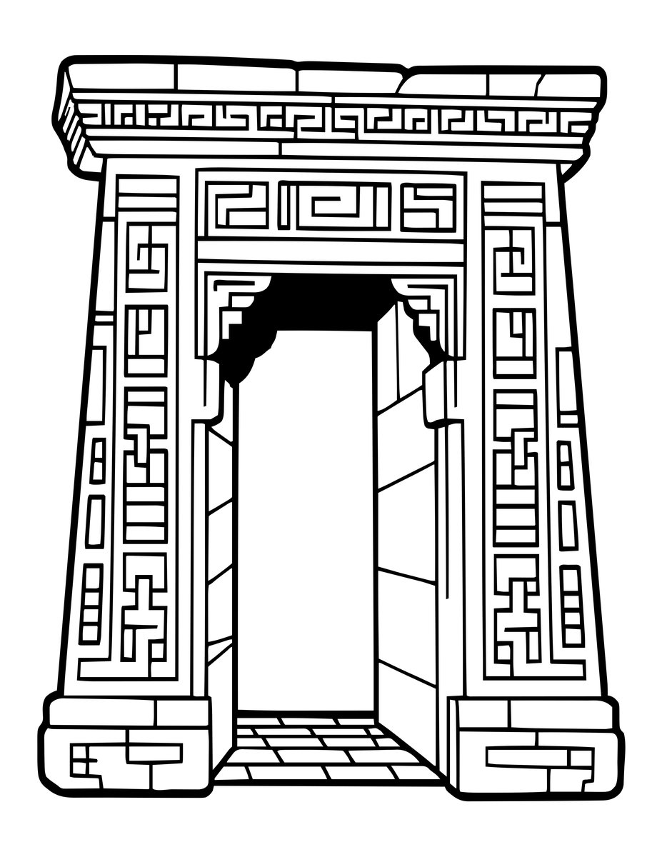 Labyrinth Entrance - free printable coloring page
