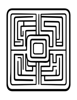 Greek Labyrinth Symbol - Free printable coloring page