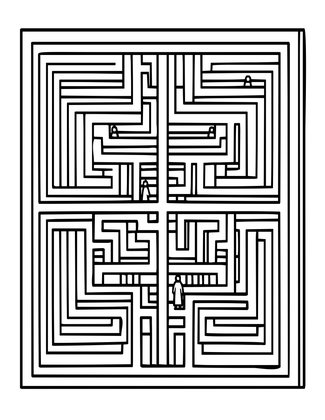 Modern Labyrinth - Free printable coloring page