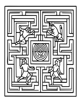 Labyrinth Celebration - Free printable coloring page