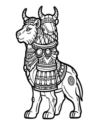 Minotaur Armor - Free printable coloring page