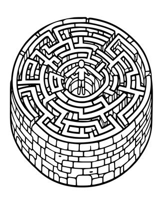 Maze Overhead - Free printable coloring page