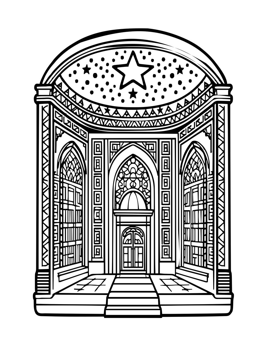 Palace Hammam - free printable coloring page