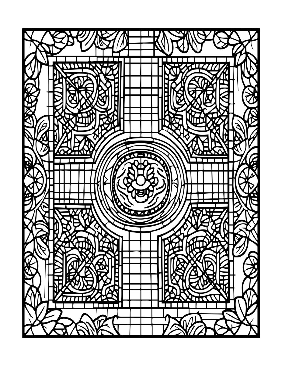 Harem Gardens - free printable coloring page