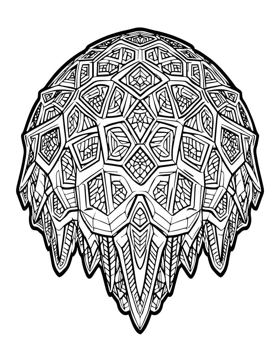Muqarnas Ceiling - free printable coloring page