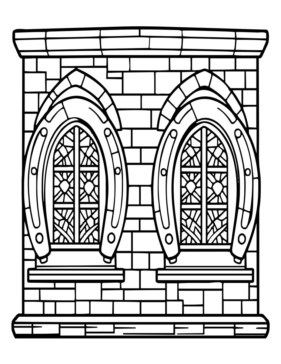 Palace Window - free printable coloring page