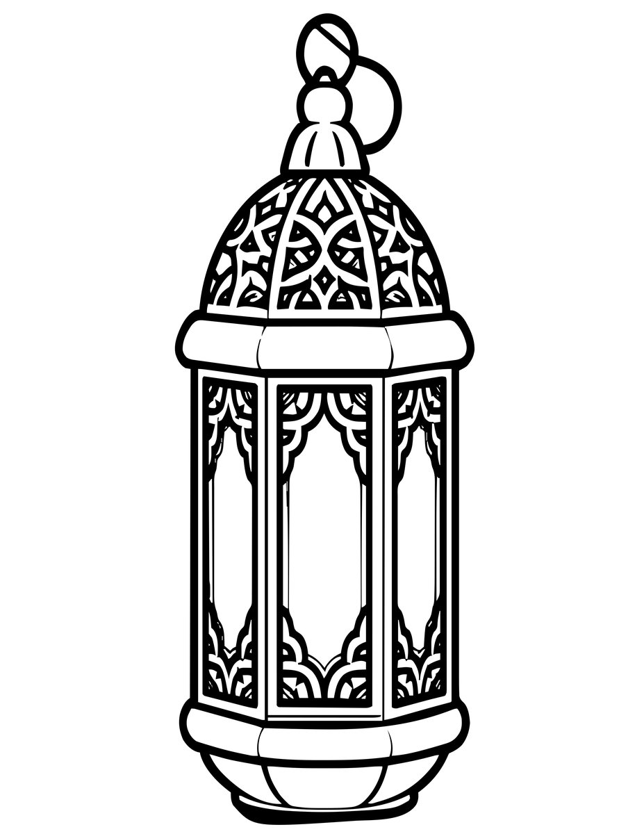 Palace Lamp - free printable coloring page