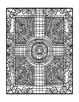 Harem Gardens - Free printable coloring page