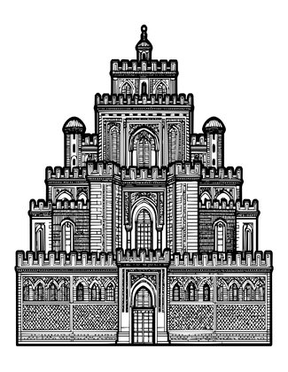 Tower of Comares - Free printable coloring page
