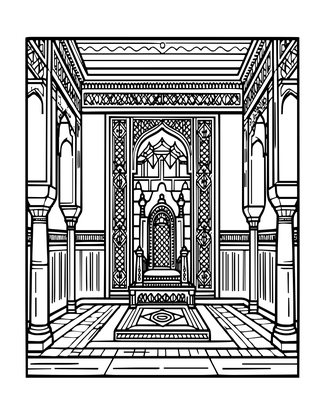 Madinat al-Zahra - Free printable coloring page