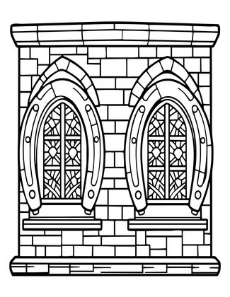 Palace Window - Free printable coloring page