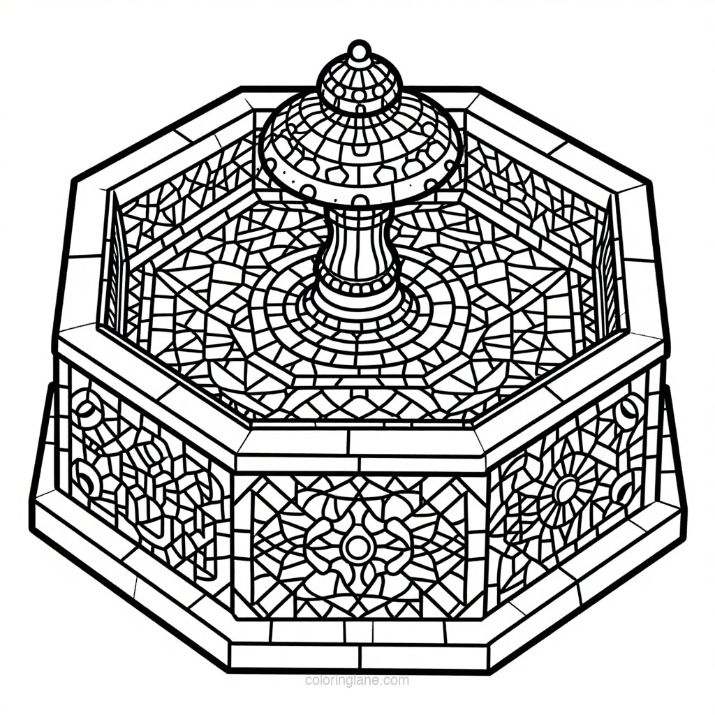 Berber Door - free printable coloring page