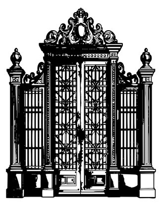 Palace Gate - Free printable coloring page