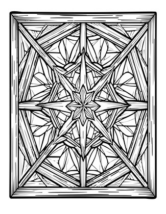 Painted Wood Ceiling - Free printable coloring page
