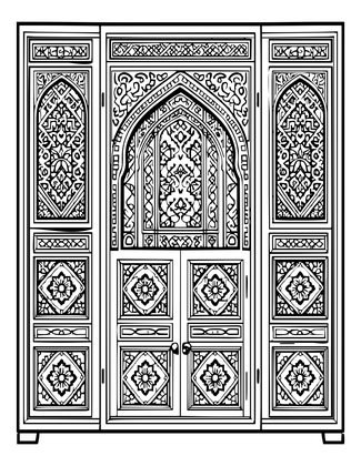 Bou Inania Madrasa - Free printable coloring page