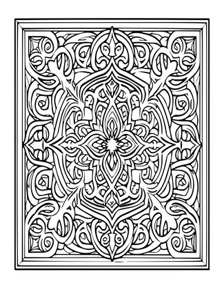 Carved Plaster Wall - Free printable coloring page