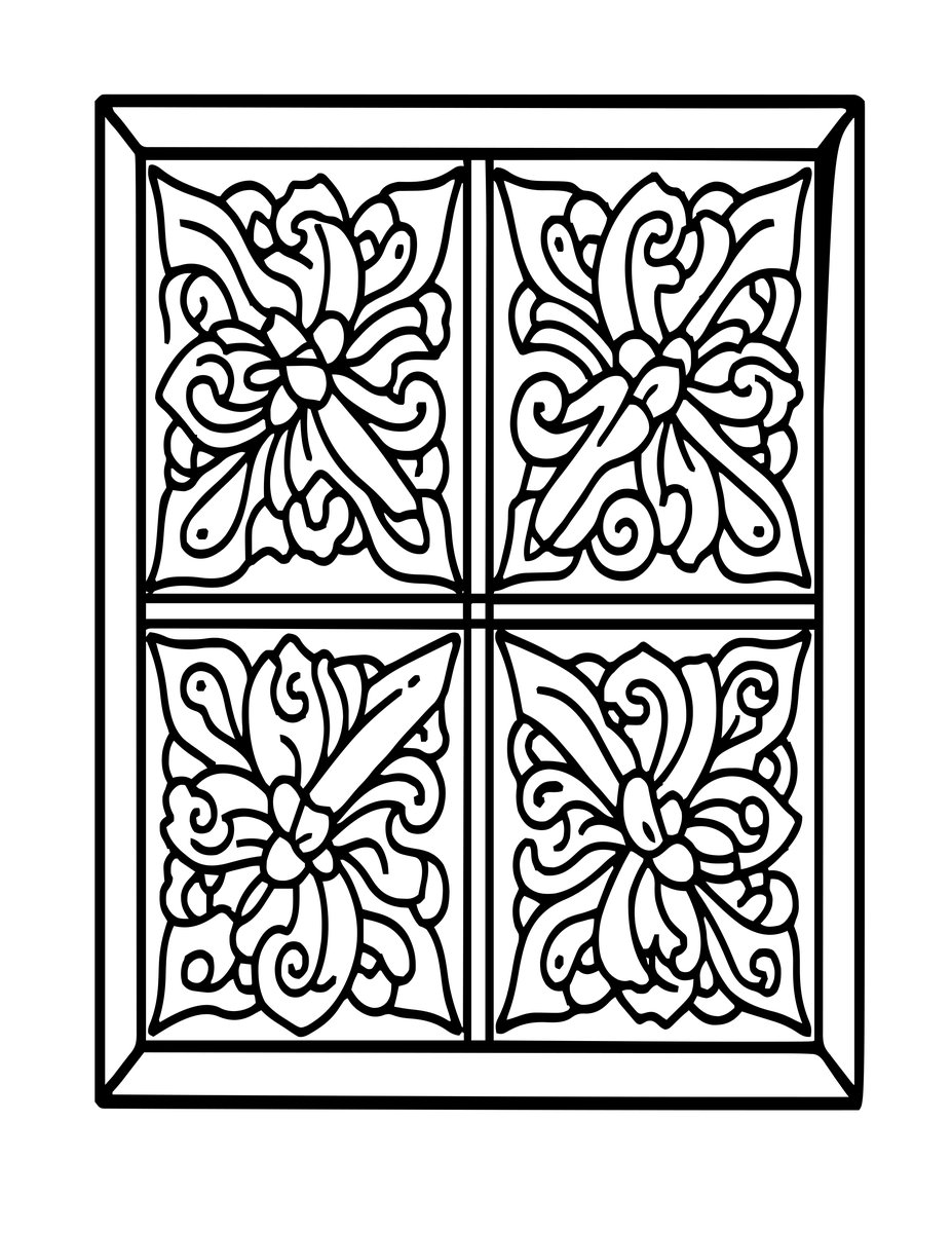 Stucco and Tile - free printable coloring page