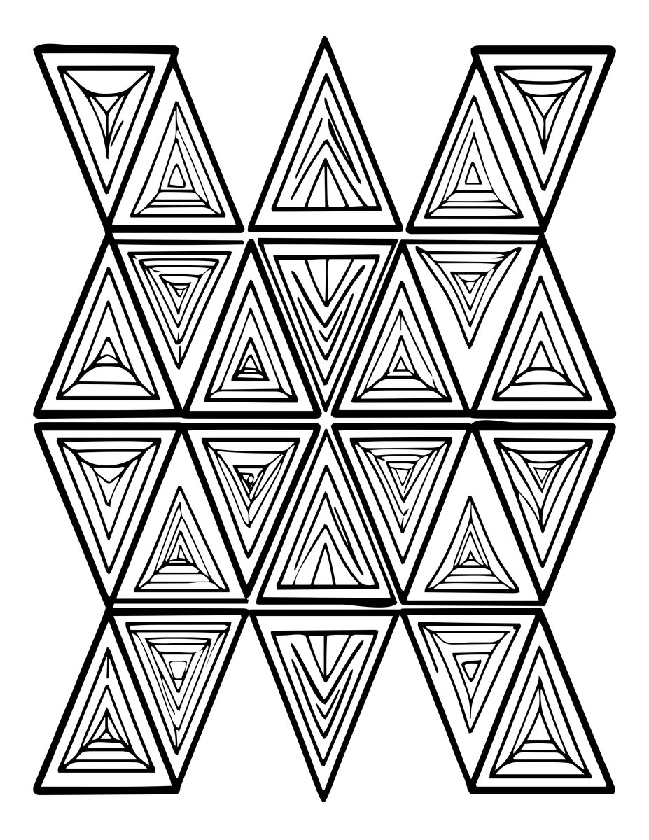 Triangle Fill - free printable coloring page