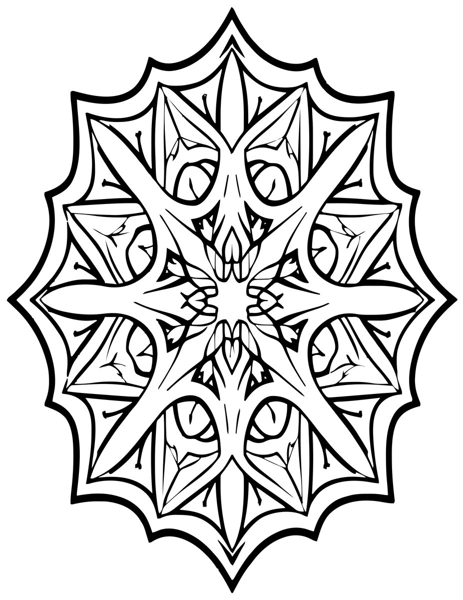 Zellij Star - free printable coloring page