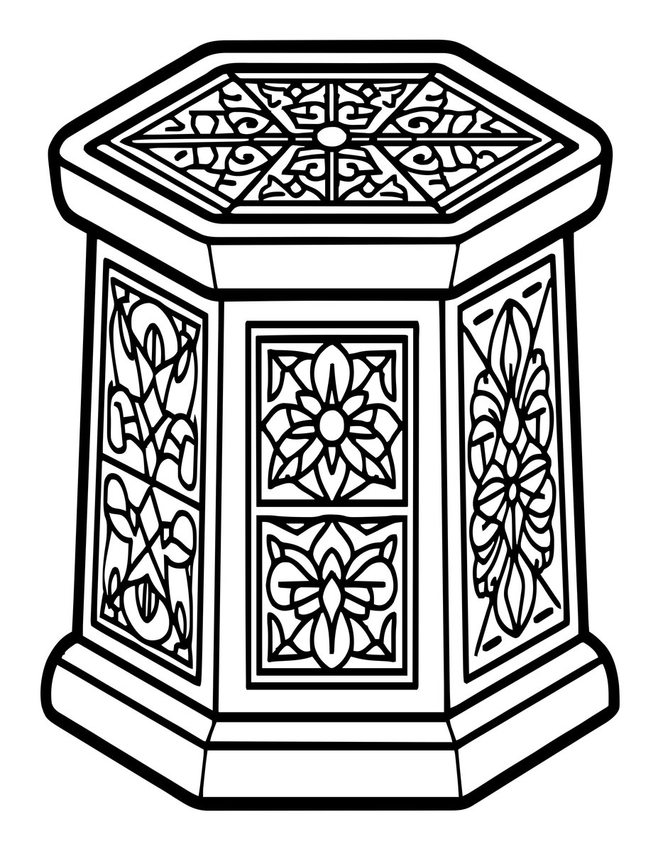 Column Base - free printable coloring page