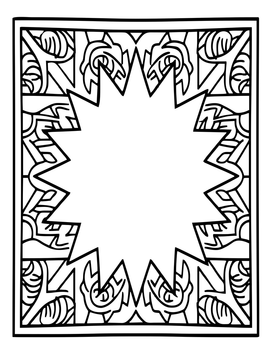 Starburst Panel - free printable coloring page