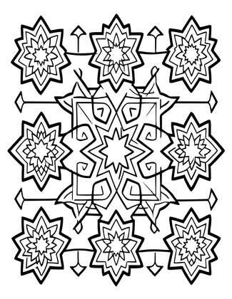 Eight-Point Star - Free printable coloring page