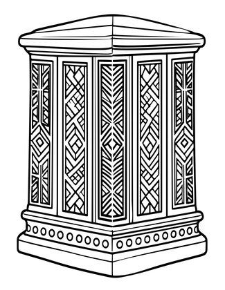 Minaret Base - Free printable coloring page