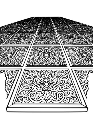Mosque Floor - Free printable coloring page