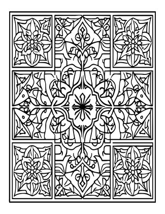 Border Design - Free printable coloring page