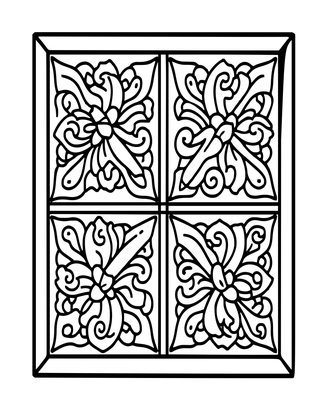 Stucco and Tile - Free printable coloring page