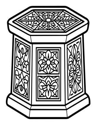 Column Base - Free printable coloring page