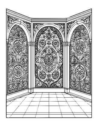 Full Room Tiles - Free printable coloring page