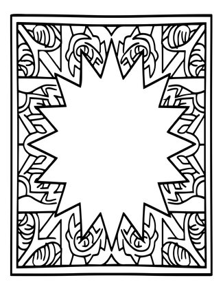 Starburst Panel - Free printable coloring page