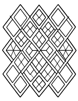 Diamond Lattice - Free printable coloring page