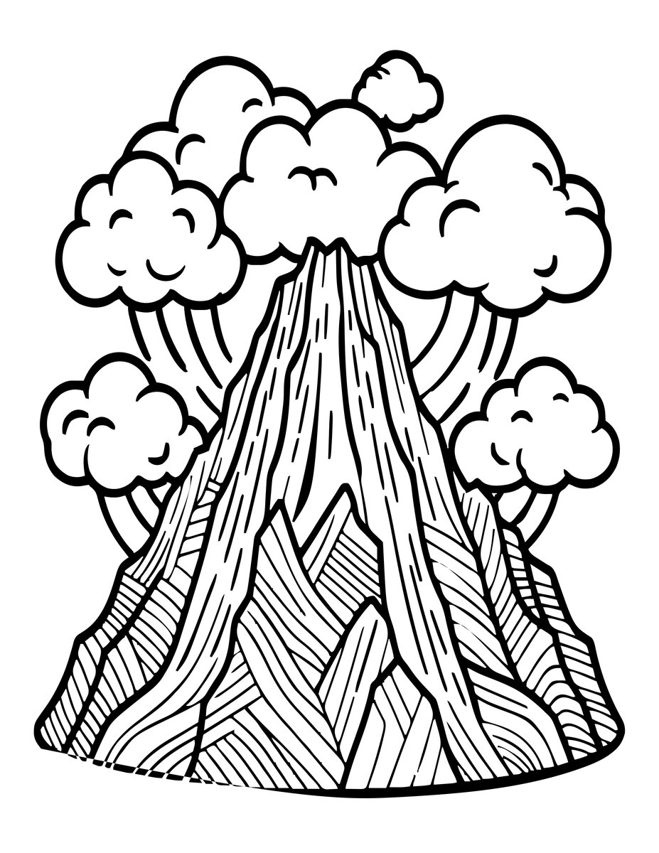Stormy Summit - free printable coloring page