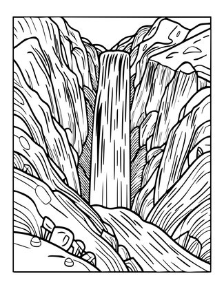 Spring Snowmelt - Free printable coloring page