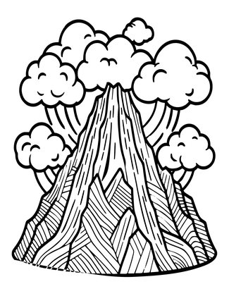Stormy Summit - Free printable coloring page