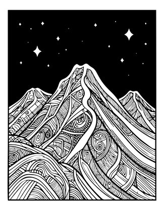 Night Sky - Free printable coloring page