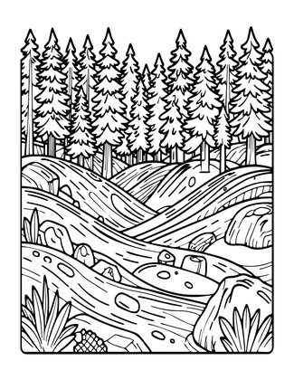 Treeline Zone - Free printable coloring page