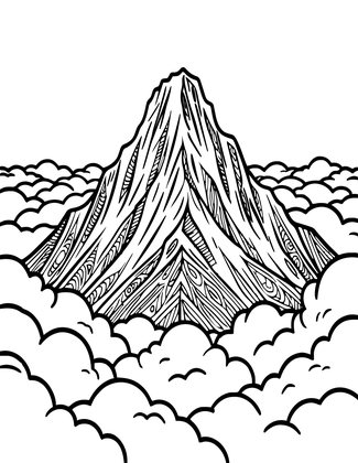 Snowy Peak - Free printable coloring page