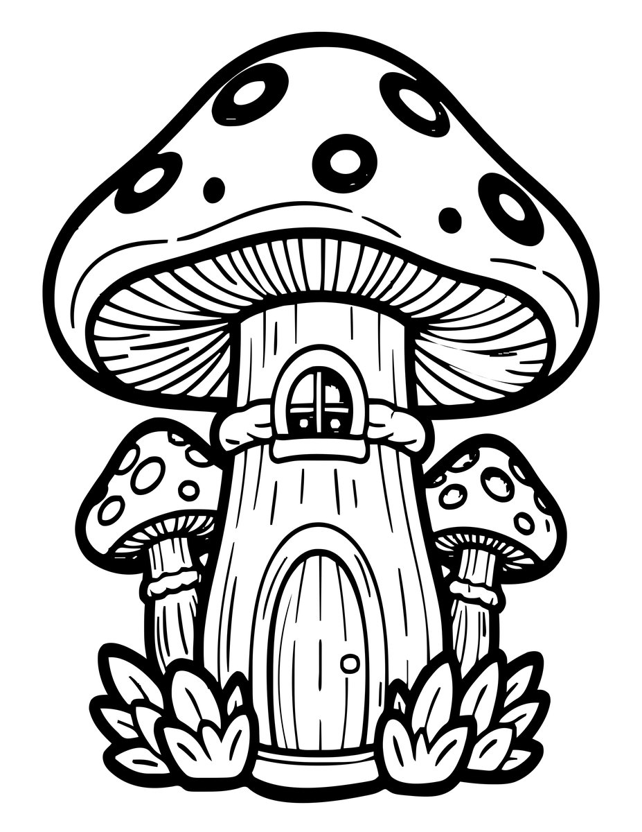 Bioluminescent House - free printable coloring page