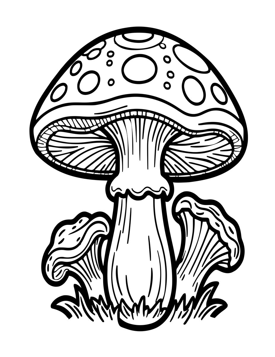 Chanterelle Home - free printable coloring page