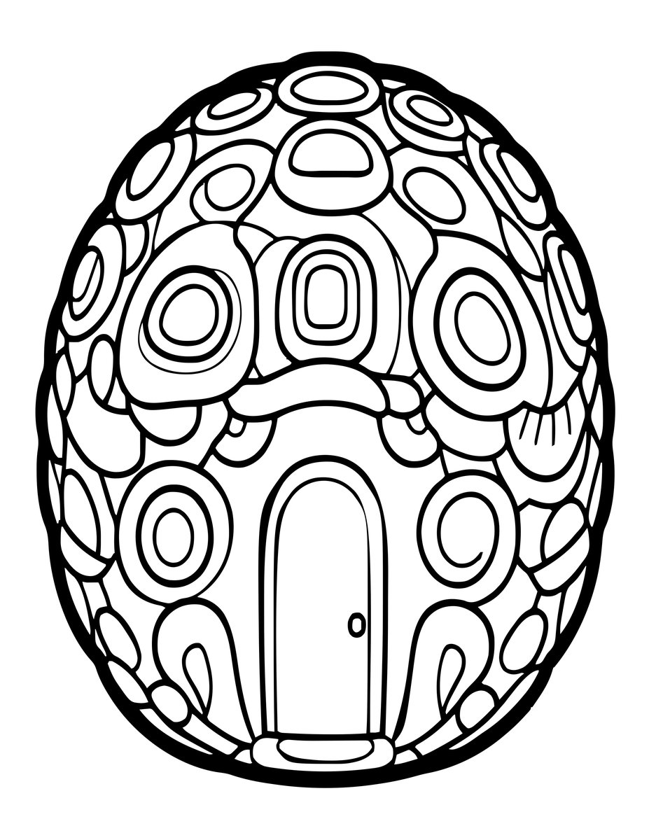 Giant Puffball Home - free printable coloring page